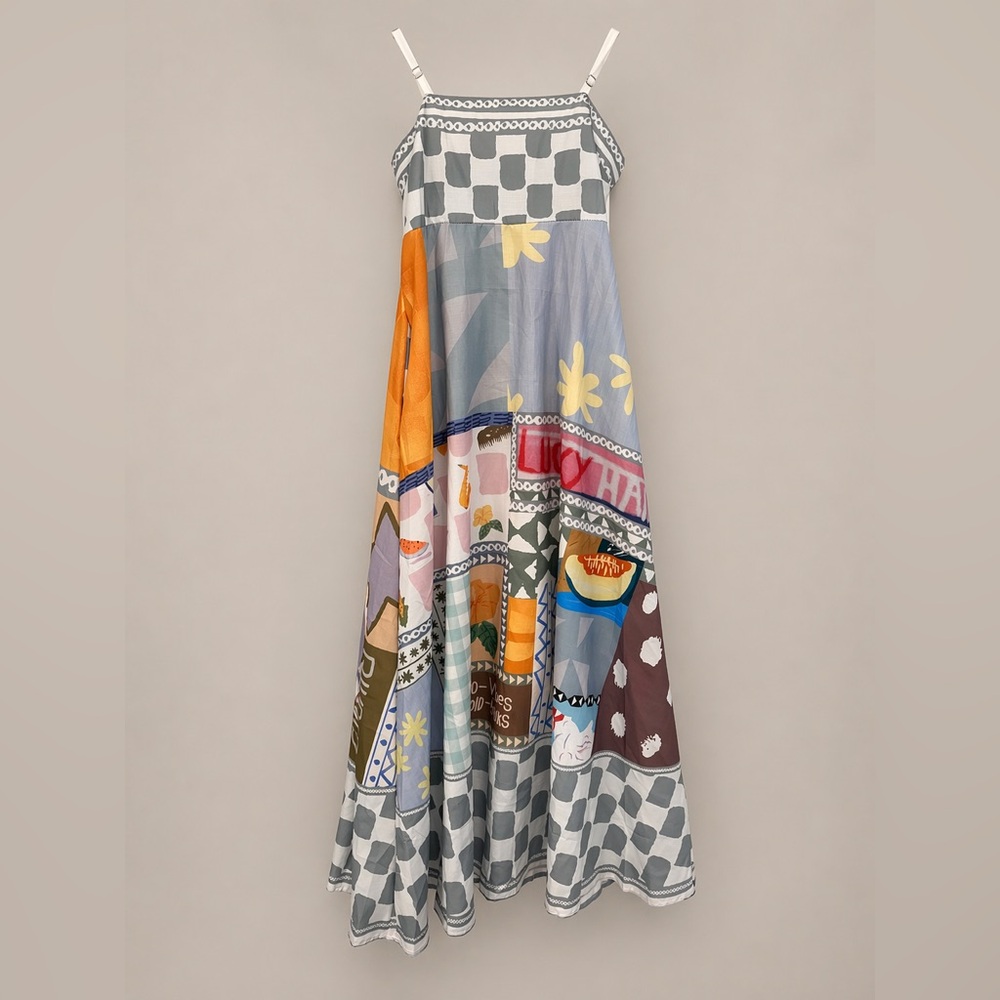 Colorful Summer Patchwork Maxi Dress